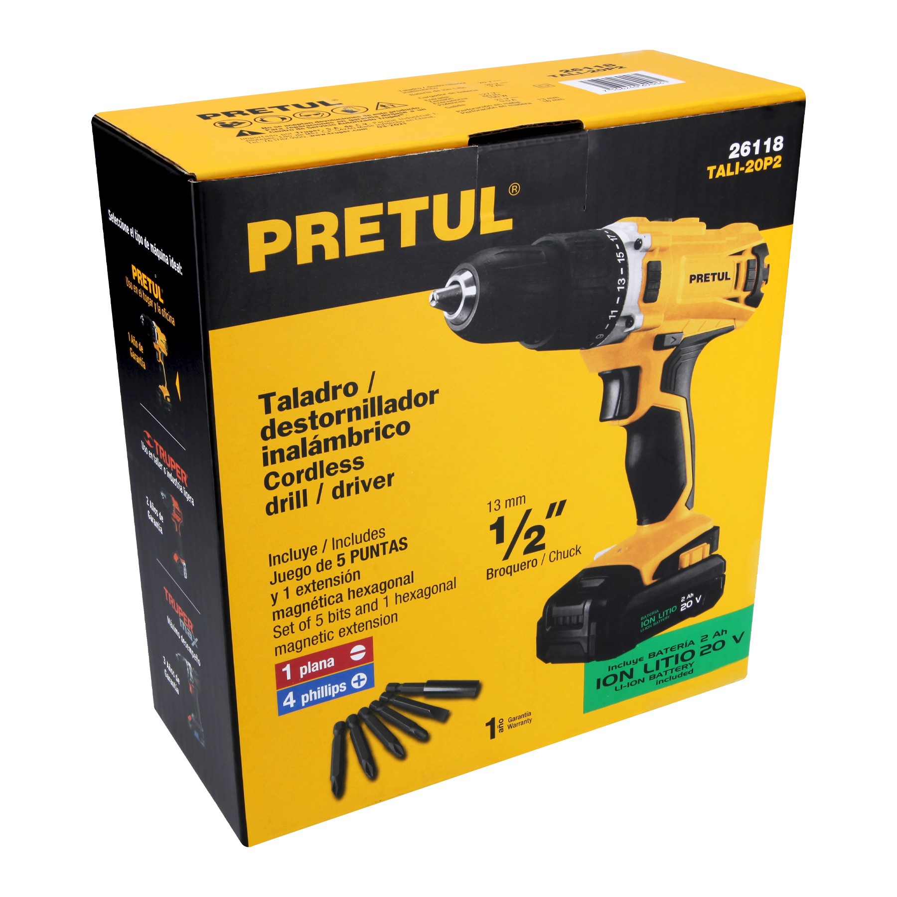 Rotomartillo inalámbrico 1/2" 20 V, Pretul - Imagen 3
