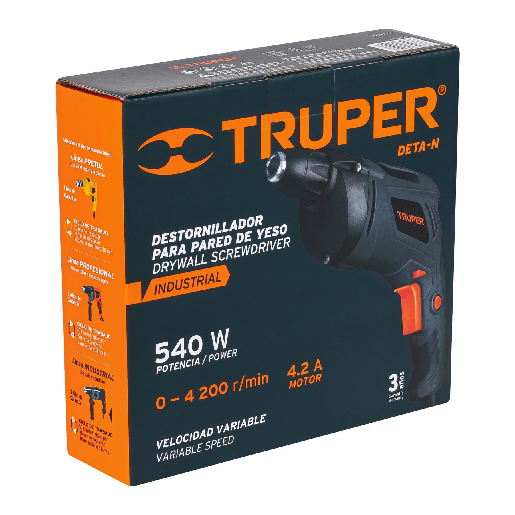 Destornillador para pared de yeso 540 W, industrial, Truper - Imagen 2
