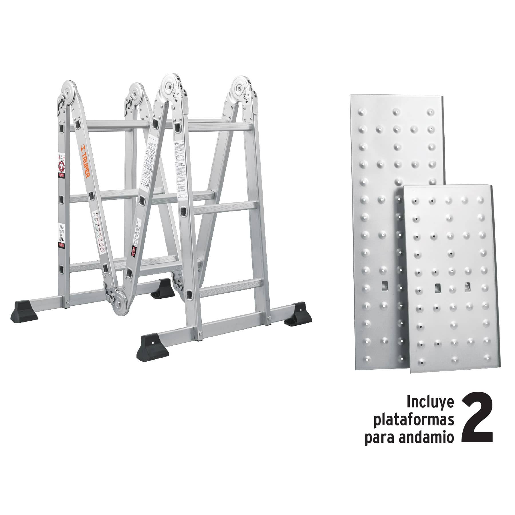 Escalera multiposición 8 peldaños, Tipo I, Truper - Imagen 4