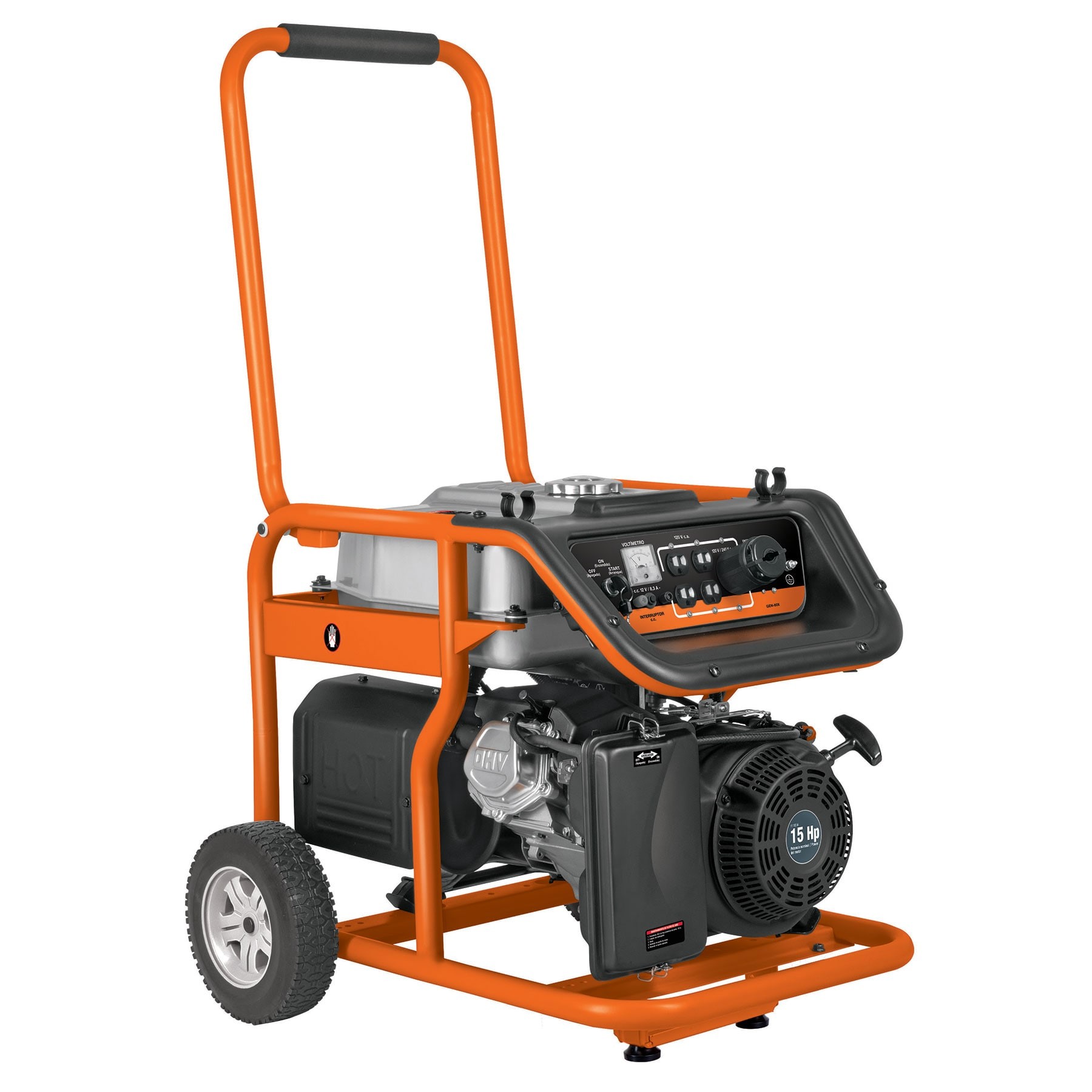 Generador eléctrico portátil 8 kW motor a gasolina, Truper