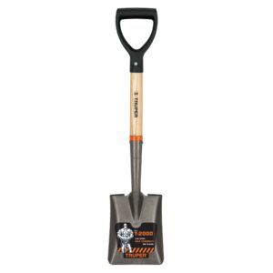 Pala cajuelera cuadrada, puño "D" mango de madera, Truper