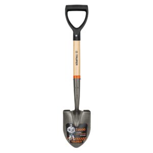 Pala cajuelera redonda, puño "D" mango de madera, Truper