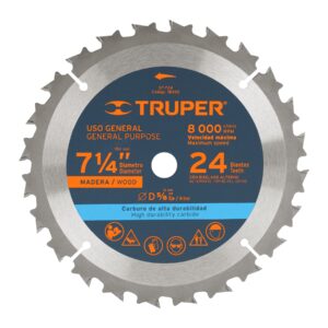Disco sierras diámetro 7 1/4", centro de 5/8", para madera