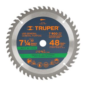 Disco sierra 7-1/4" multimaterial, 48 dientes centro 5/8"