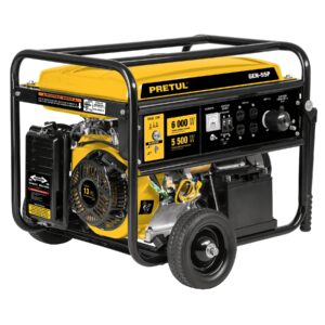 Generador eléctrico con motor a gasolina, 6.6 kW, Pretul