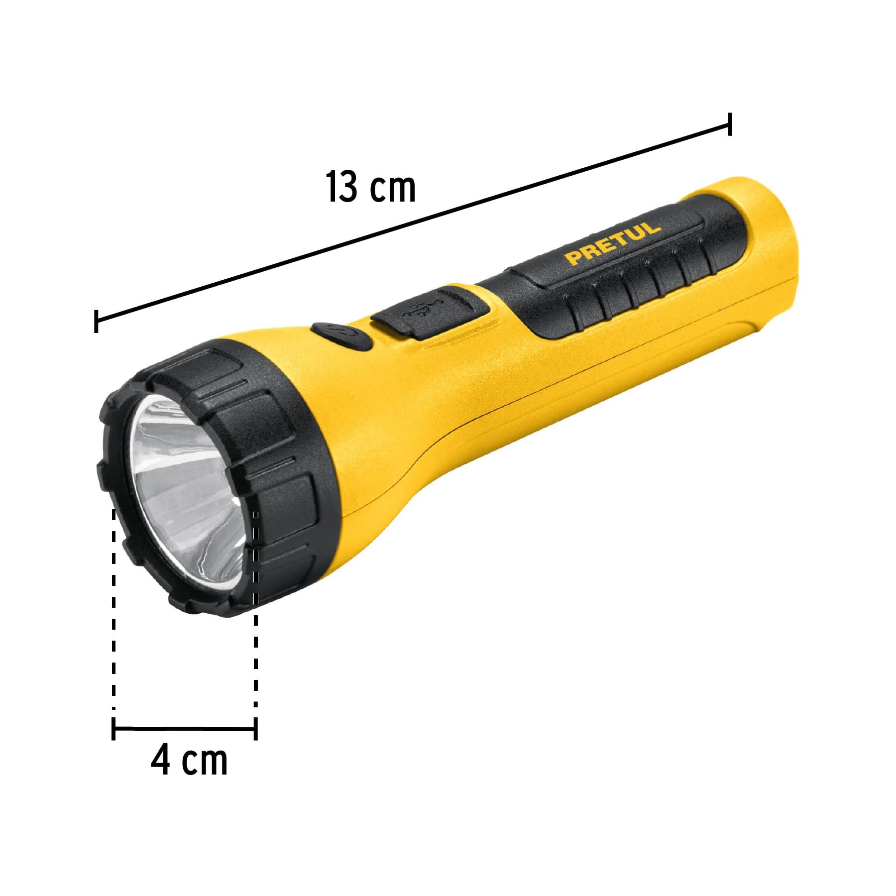 Linterna plástica recargable de LED, 120 lúmenes, Pretul - Imagen 2