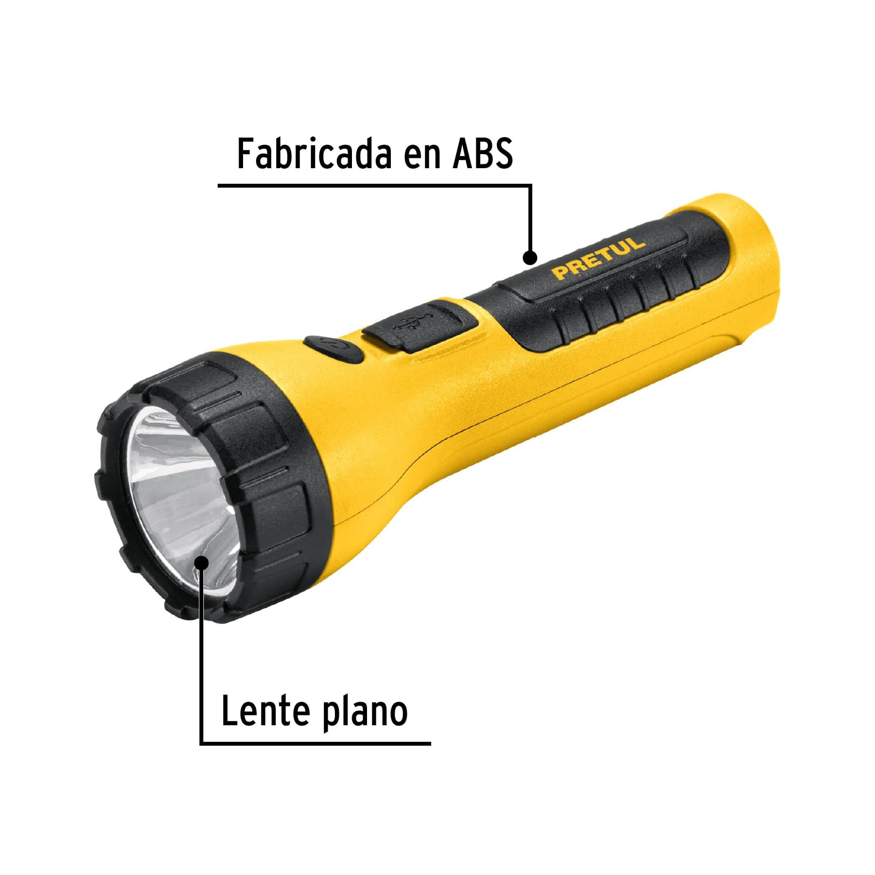 Linterna plástica recargable de LED, 120 lúmenes, Pretul - Imagen 3