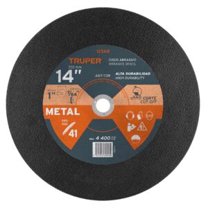Disco Tipo 41 de 14" x 2.8 mm para corte de metal, Truper