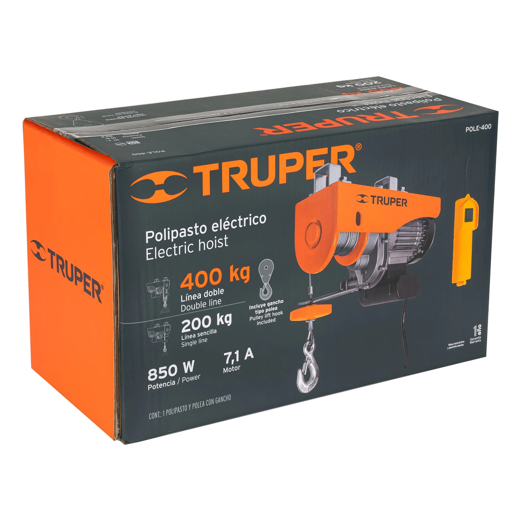 Polipasto eléctrico de 400 kg, Truper - Imagen 3