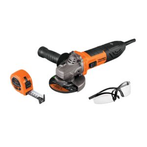 Esmeriladora 4-1/2" 800 W, lentes de seguridad y flexómetro