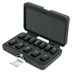 Juego 12 dados 1/2" impacto protección plástica 6p mm