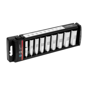 Juego de 9 dados largos cuadro 3/8" std, Truper