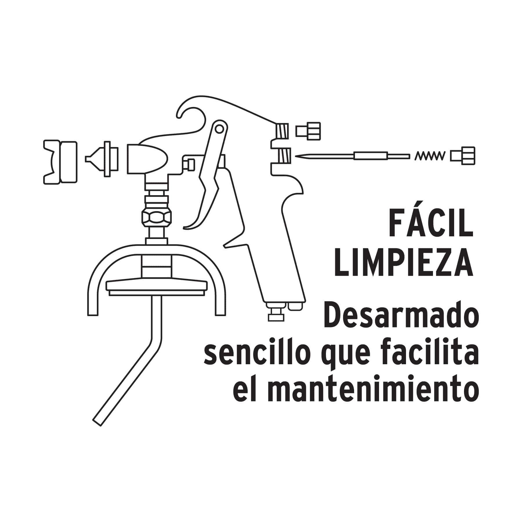 Pistola p/pintar baja presión, naranja, entrada inf, Truper - Imagen 3