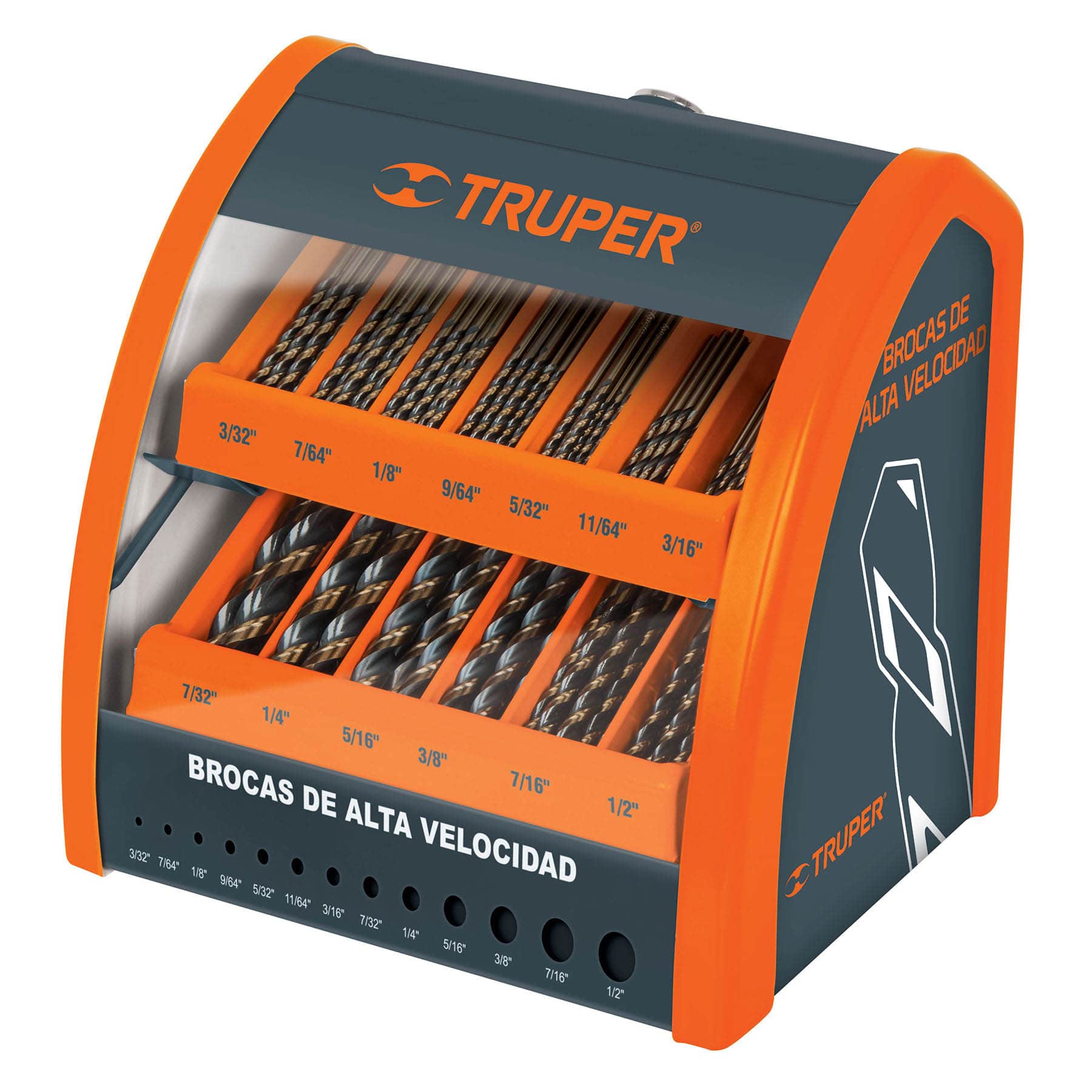 Despachador 13 compartimentos para brocas acero rápido c/producto