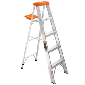 Escalera de tijera tipo ll 4 peldaños y bandeja, truper