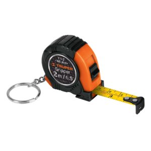 Flexómetro gripper de 2 m tipo llavero, cinta 13 mm, truper