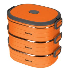 Portacomida térmica con 3 contenedores de acero inoxidable