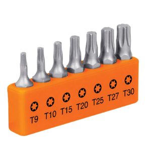 Juego de 7 puntas torx combinadas largo 1", truper expert
