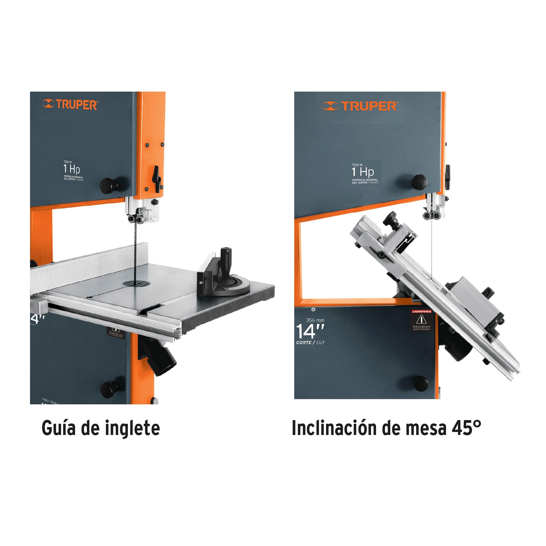 Sierra cinta 14" de 750 w (1 hp), truper - Imagen 3