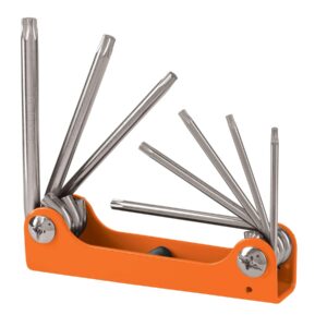Juego de 8 llaves torx tipo navaja, cuerpo de lámina, truper